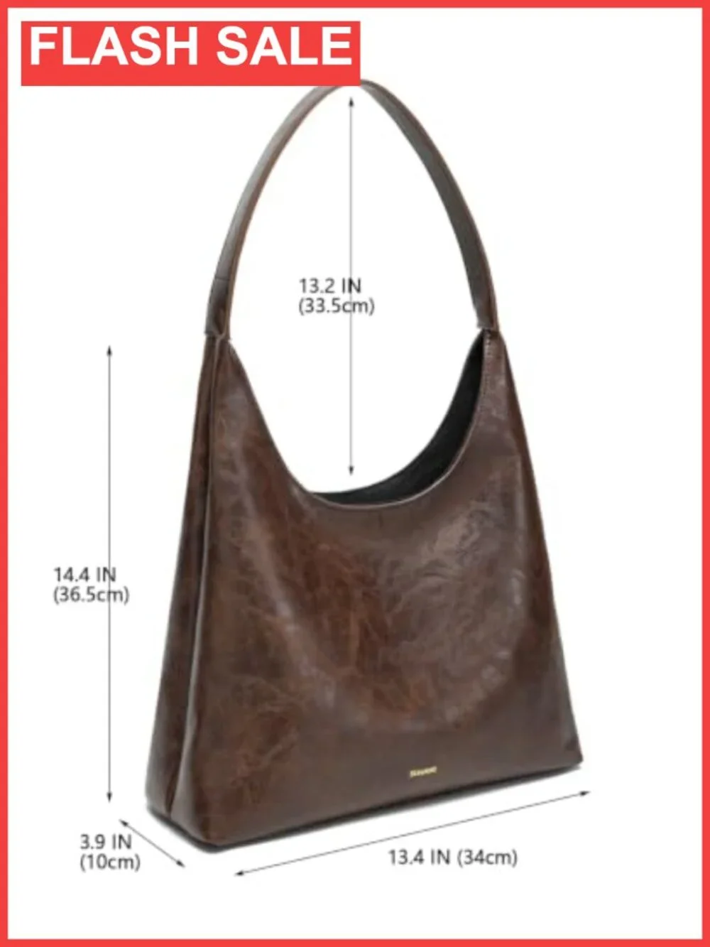 Vegan Leather Hobo Bag, Shoulder Tote, Slouchy Faux Leather Purse